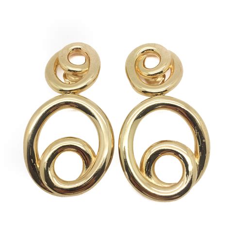 vintage dior hoop earrings|Dior earrings vintage.